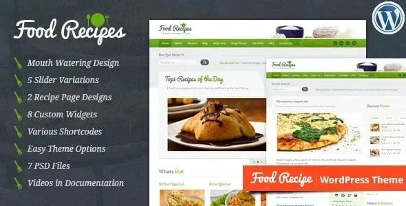 Food Recipes nulled Themes 4.0.5
